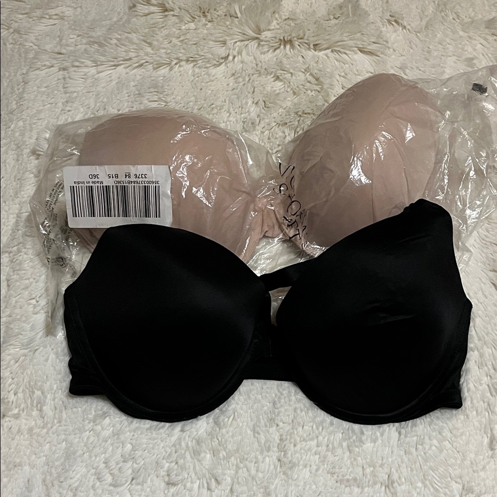 Victoria's Secret Black and Nude  Bra Set